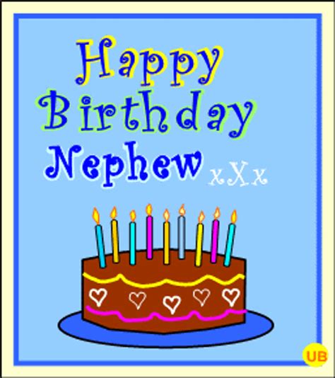 Happy Birthday Nephew Celebration Cake Greeting 