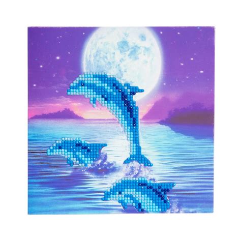 Diamond Painting Kit Dolphin Pod Greeting Card Kit X Cm Etsy