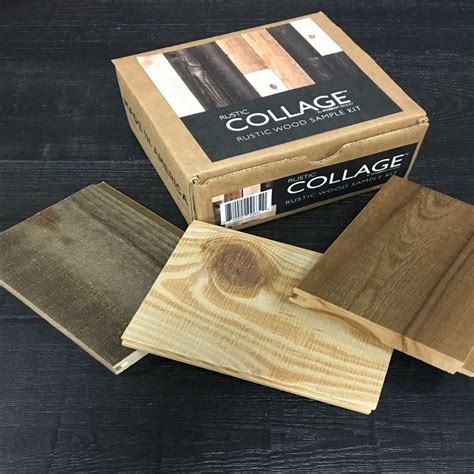 Rustic Collage Reclaimed Wood Look Solid Wood Wall Small Sample Kit