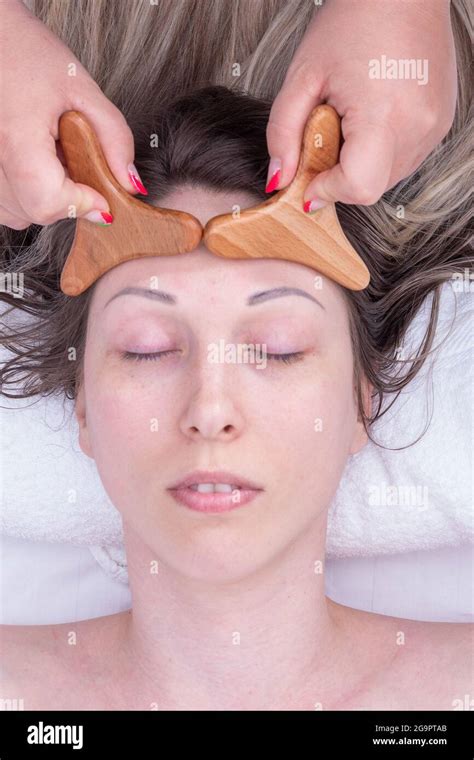 Madero Therapy Face And Neck Massage Anti Aging Relaxing Massage Hands Of The Masseur