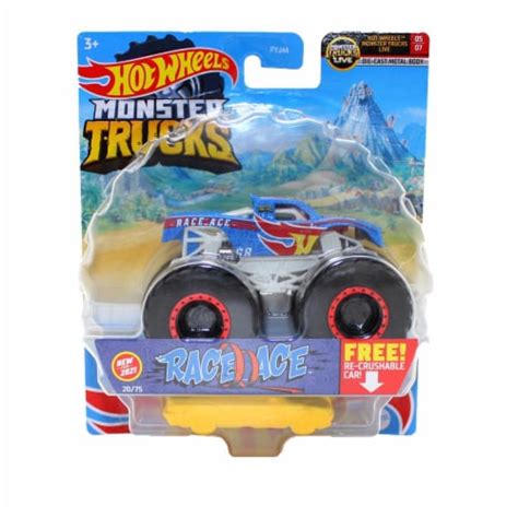 Hot Wheels Monster Trucks Scale Race Ace Includes Crushable Car Ralphs