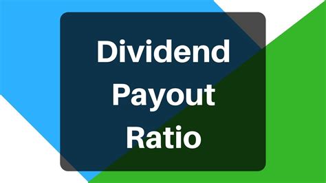 Dividend Payout Ratio Youtube