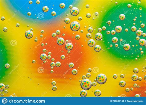 Abstract Multicolor Background With Circles Transparent Bubbles
