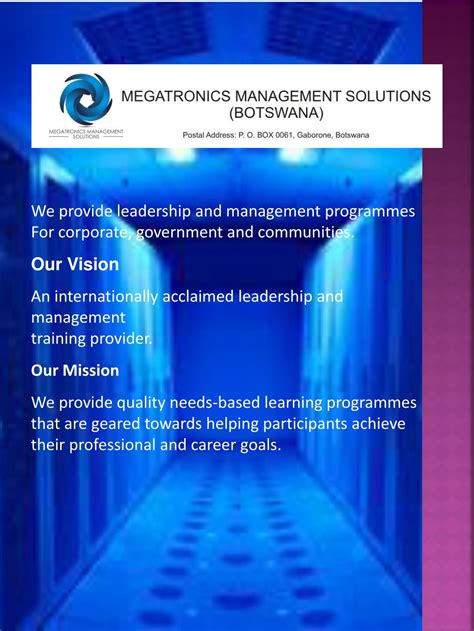 Ppt W E Provide Leadership And Management Programmes For Corporate