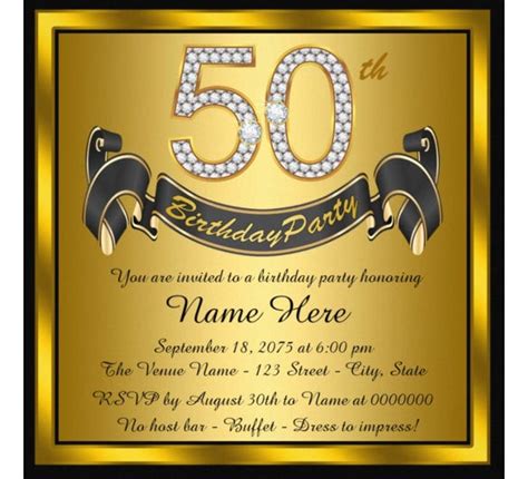 14 50th Birthday Invitations Free Psd Ai Vector Eps Format
