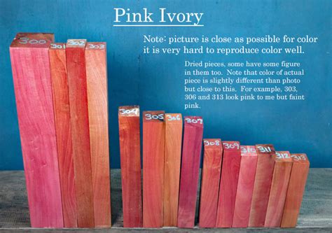 Pink Ivory 300 313 Griffin Exotic Wood High Quality Exotic Woods