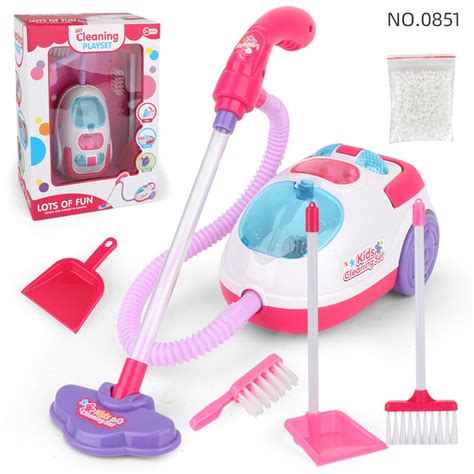 Vacuum Cleaner For Kids Fun Realistic Toy Pink With Light Sound Play