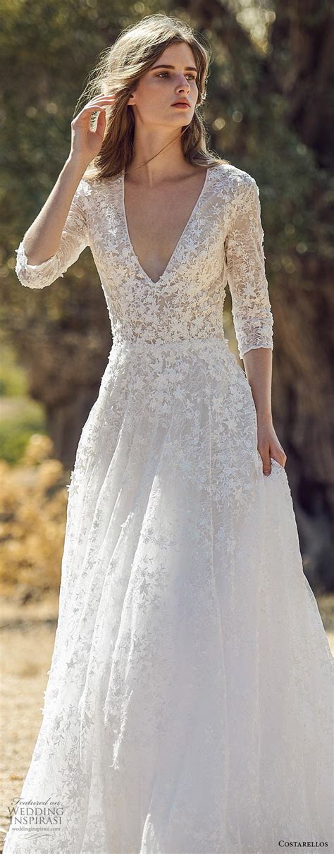 From sparkling mermaid sequins and smooth lustrous silk to interminable prints, it's an ideal chance to find your plus size wedding guest dresses 2020 here! Costarellos Fall 2020 Wedding Dresses | Wedding Inspirasi