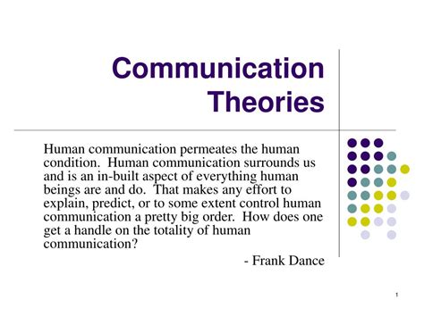 Ppt Communication Theories Powerpoint Presentation Free Download