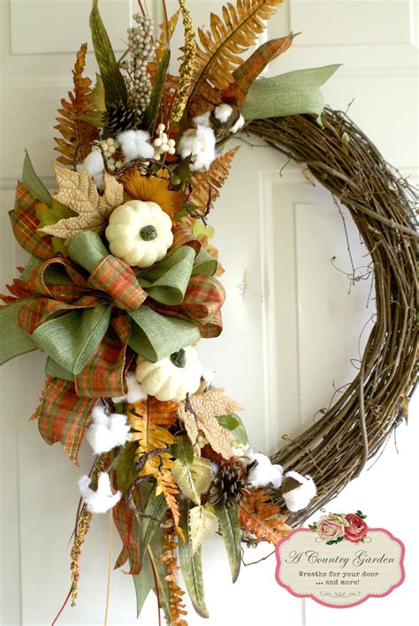 Grapevine Fall White Pumpkin Wreath Autumn Grapevine Wreath | Etsy | Fall grapevine wreaths ...