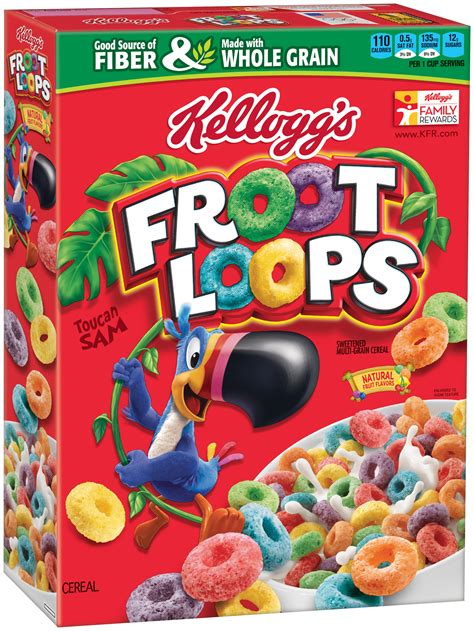 2 Pack Kelloggs Froot Loops Breakfast Cereal Fruit Flavored 87 Oz