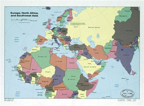 Europa Y Africa Mapa Mapa De Europa África Y Asia País Imagen Vector