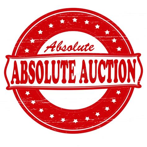 Absolute Auction Blue Stamp Stock Illustration Illustration Of