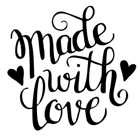 Hand Lettered Made with Love Cut File
