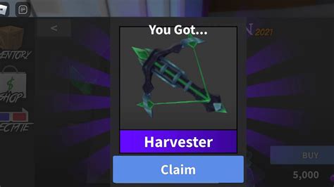 Getting Harvester The Fair Way Mm2 Roblox Youtube