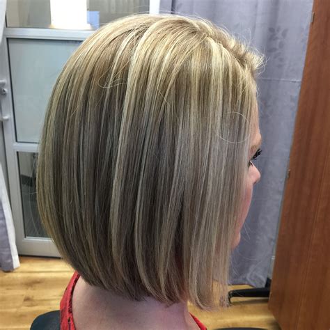 Blonde Highlights A Line Bob Growing Out A Pixie Angieaquil