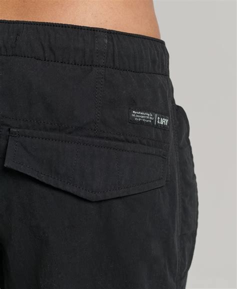 Womens Organic Cotton Parachute Grip Pants In Black Superdry Uk