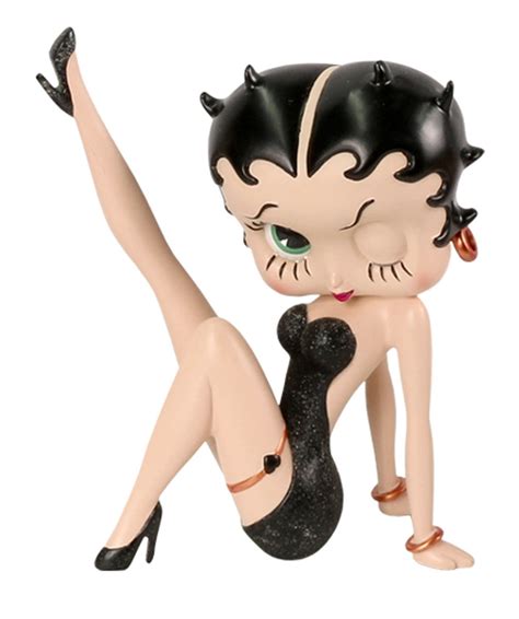 Betty Boop Leg Up Black Glitter 17cm Betty Boop Standard Figurines