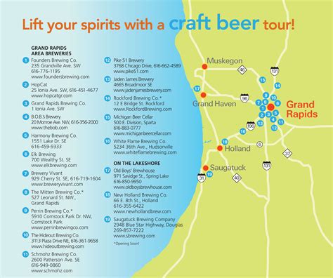 Best Breweries In Michigan Map Theola Trujillo