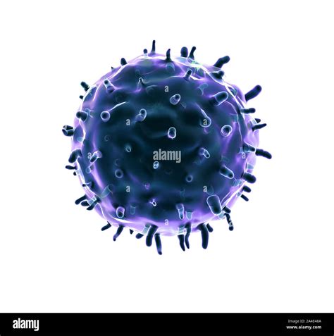 Lymphocytes And Viruses Cancer Cell 3d Rendered Cancer Cell Cancer