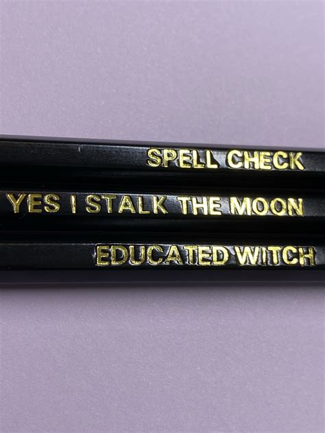 Witchy Pencil Pack 3pcs In 2021 Witch Spell Witchy Pencil