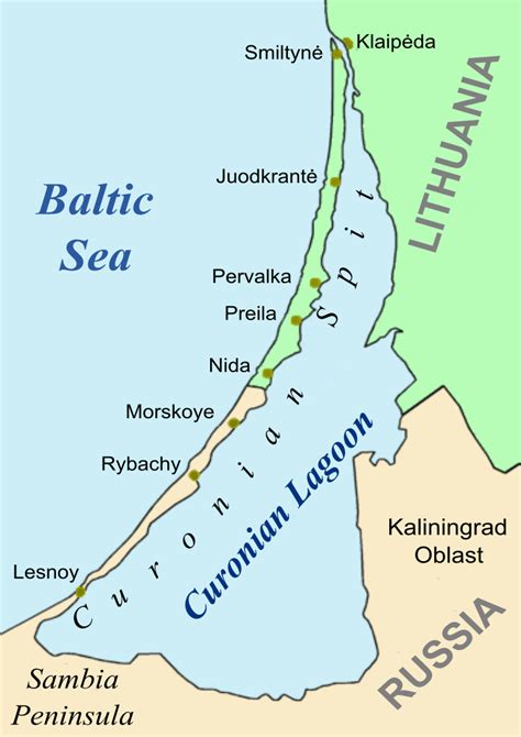 Simply looking at it on a map you. Curonian split