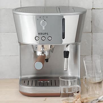 Personalise and brand your coffee machine to fit in perfectly with your establishment, providing you with extra good will from your clients and customers. Krups Espresso Machine | west elm