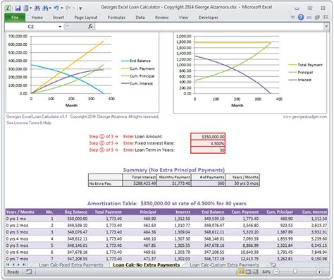 Mortgage Calculator With Amortization Schedule And Extra Etsy