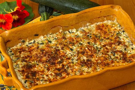 Gratin de courgettes aux ravioles du Dauphiné