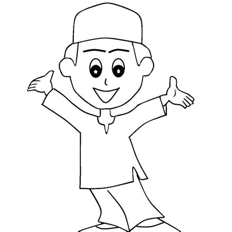 Koleksi Mewarnakan Gambar Muslim dan Muslimah - Azhan.co