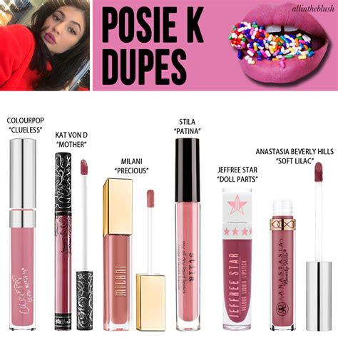 Kylie Jenner Cosmetics Posie K Lipkit Dupes