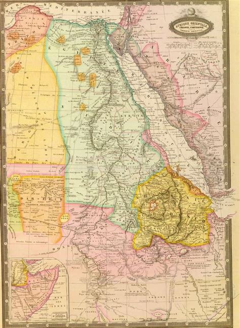 Antique Map Of Northeast Africa Stock Image Image Of Africa Land