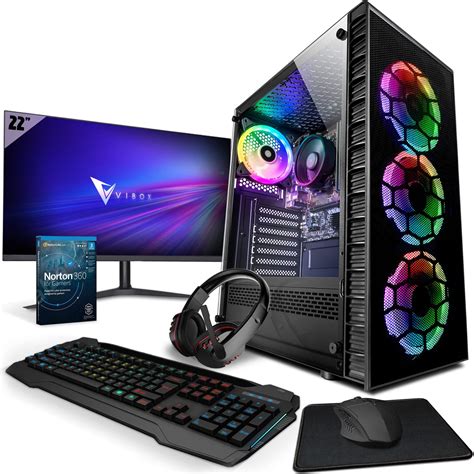 Buy Vibox I 8 Gaming PC 21 5 Monitor Bundle Quad Core AMD Ryzen