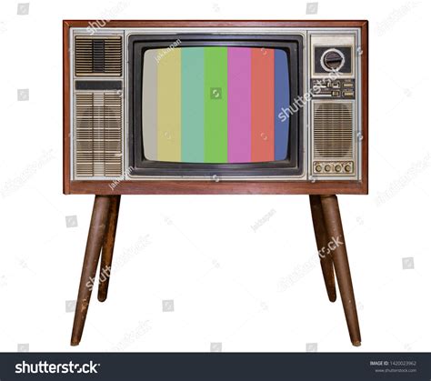 Vintage Tv Antique Wooden Box Television Stock Photo 1420023962