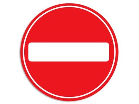 Buy Round Red Caution No Entry Sign Safety Sticker Business Safety