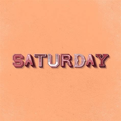 Saturday Word Clipart Vintage Typography Free Photo Rawpixel