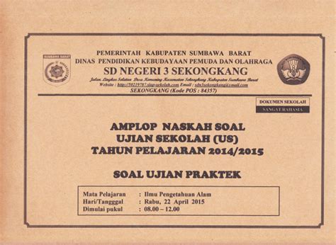 Amplop Soal Uts - Soal Terbaru