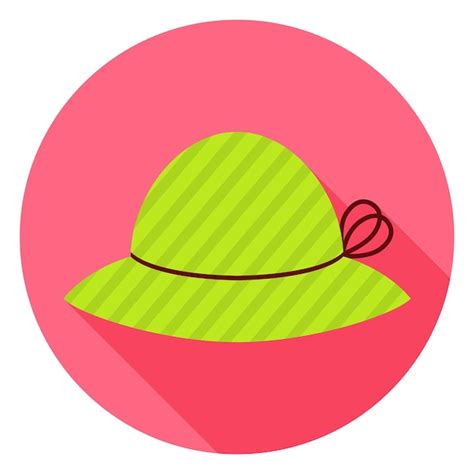 Premium Vector Flat Fashion Hat Circle Icon With Long Shadow Vector