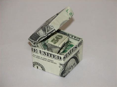 T Box W 50 Ring Inside Money Origami Money Origami Creative