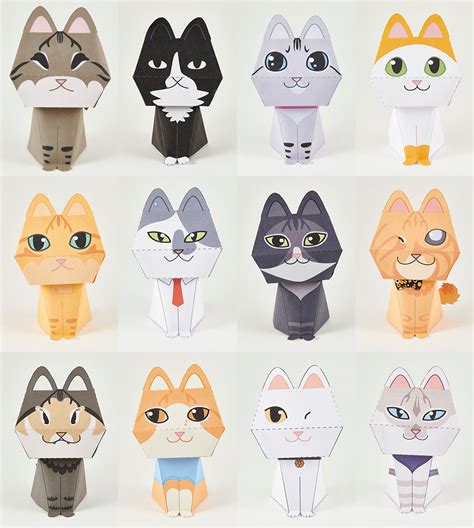 3d Papercraft Cat Cat 3d Pdf Template Papercraft Animals Ph