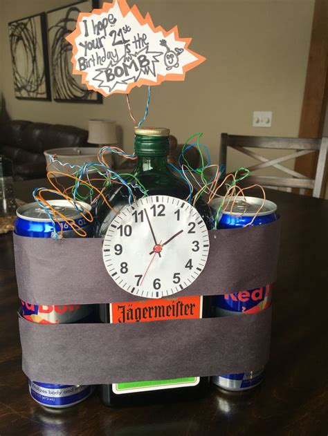 Boyfriend unique birthday gifts for him. Boyfriends 21st birthday idea. Jäger bombs. Creative ...
