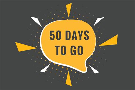 50 Days To Go Countdown Template 50 Day Countdown Left Days Banner