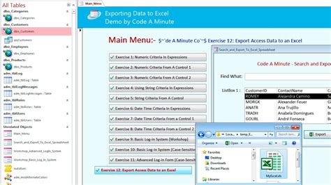 Access Vba Programming How To Export Data To An Excel Spreadsheet