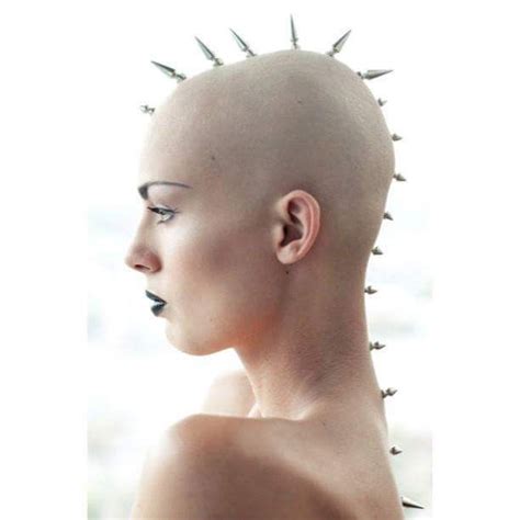 Pin By Mona Syndrex On Bald Ladies Bald Women Shaved Head Nose Ring