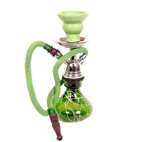 Buy Desi Karigar Mini D Base Green Glass Hookah 12 Inch Online ₹599