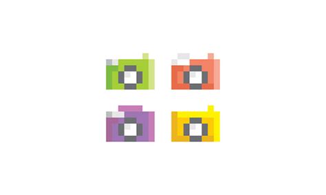 Pixel Art Camera Icon Vector Stock Illustration Download Image Now