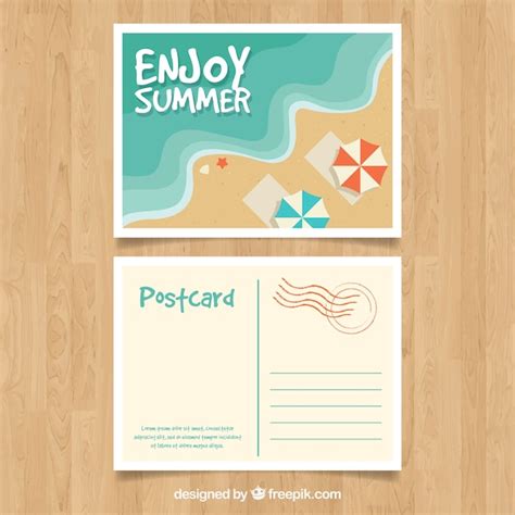 Free Vector Nice Summer Postcard