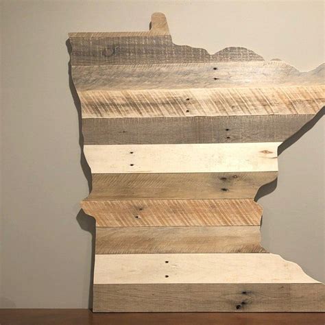 I need to find myself one of these. Wooden Minnesota State Sign Shaped Wall Art Decor Gift ...