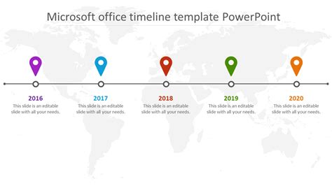 Microsoft Office Timeline Powerpoint Template Slide Gambaran