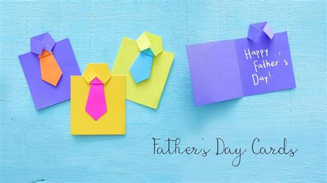 Diy Fathers Day Cards T Ideas Paper Crafts Youtube